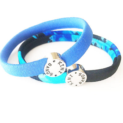 SET OF TWO MERMAID HAIR TIES - OCEAN